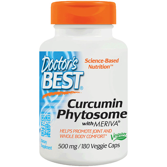 Curcumin Phytosome featuring Meriva, 500 mg, 180 Vegetarian Capsules, Doctors Best