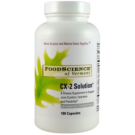 FoodScience Of Vermont CX-2 Solution, Joint Support 180 vegicaps, FoodScience Of Vermont