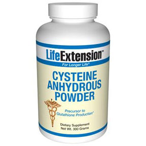 Life Extension Cysteine Anhydrous Powder, 300 g, Life Extension