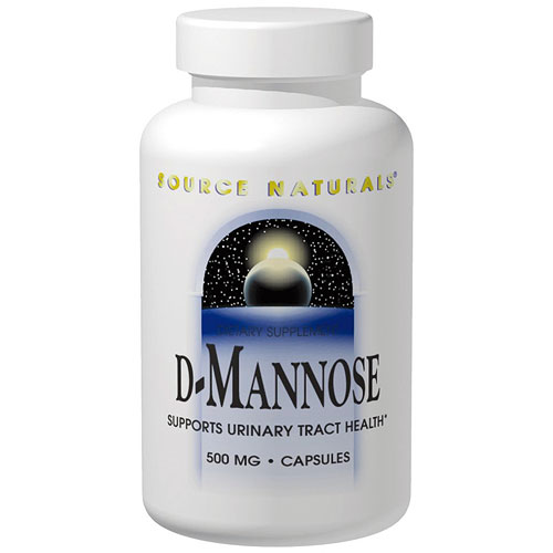 D-Mannose 500mg, 120 Capsules, Source Naturals