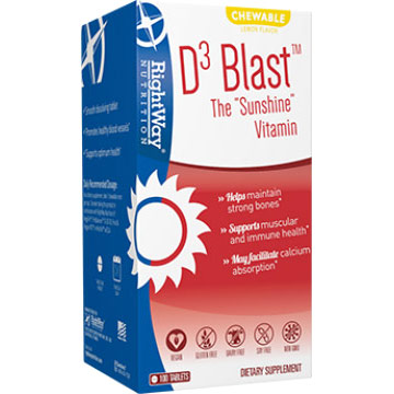 D3 Blast, Chewable Vitamin D3, 100 Tablets, Rightway Nutrition