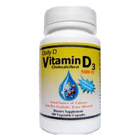 Coral LLC Daily D, Vitamin D3 5000IU, 100 Veggie Capsules, Coral LLC