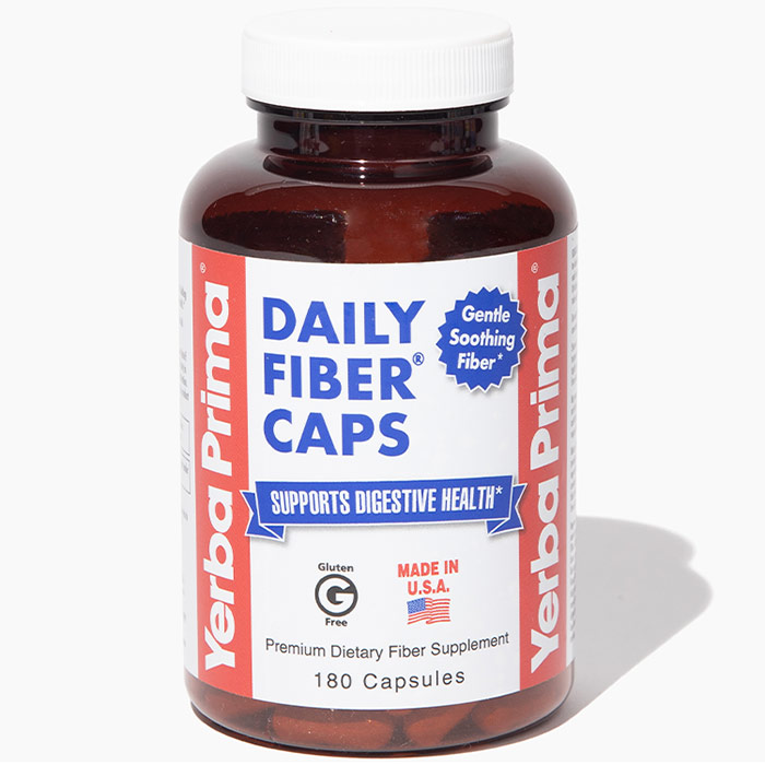 Daily Fiber Caps, Concentrated Fiber Blend, 180 Capsules, Yerba Prima