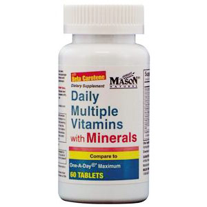 Daily Multiple Vitamins with Minerals, 60 Tablets, Mason Natural