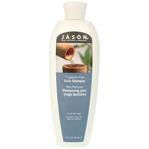Jason Natural Daily Shampoo Fragrance Free 16 oz, Jason Natural