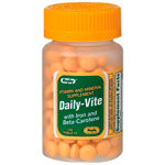 Daily-Vite w/ Iron and Beta Carotene, 100 Tablets, Watson Rugby
