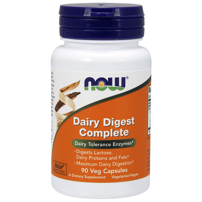 Dairy Digest Complete, Maximum Dairy Digestion, 90 Vcaps, NOW Foods