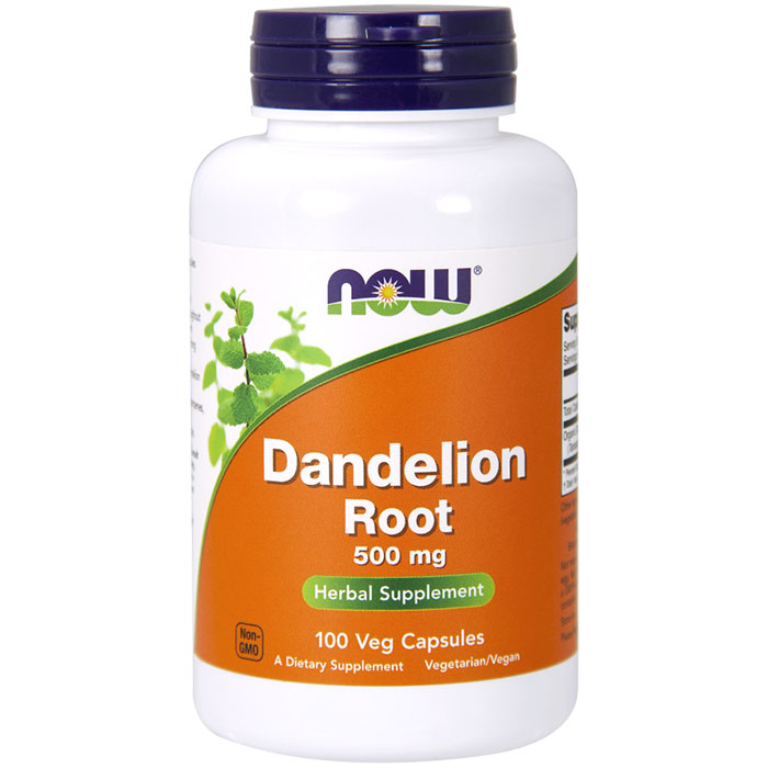 NOW Foods Dandelion Root 500mg 100 Caps, NOW Foods