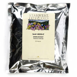 Dandelion Root 500 Caps 500 mg, StarWest Botanicals