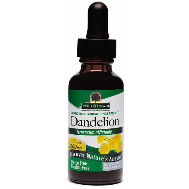 Dandelion Root Alcohol Free Extract Liquid 1 oz from Natures Answer