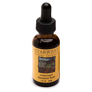 StarWest Botanicals Dandelion Root Extract Liquid 1 oz Organic, StarWest Botanicals