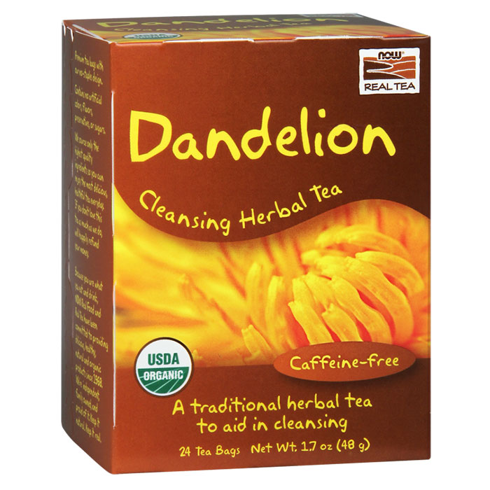 Dandelion Cleansing Herbal Tea, 24 Tea Bags, NOW Foods