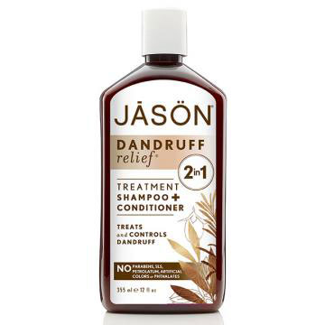 Dandruff Relief Shampoo + Conditioner, 2 in 1 Treatment, 12 oz, Jason Natural