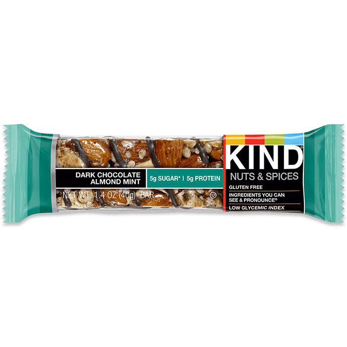 Dark Chocolate Almond Mint Bar, 1.4 oz x 12 Bars, KIND Bars