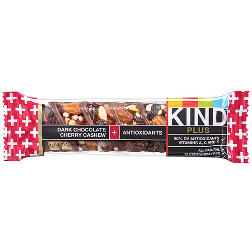 Dark Chocolate Cherry Cashew Plus Antioxidants Bar, 1.4 oz x 12 Bars, KIND Plus Bars