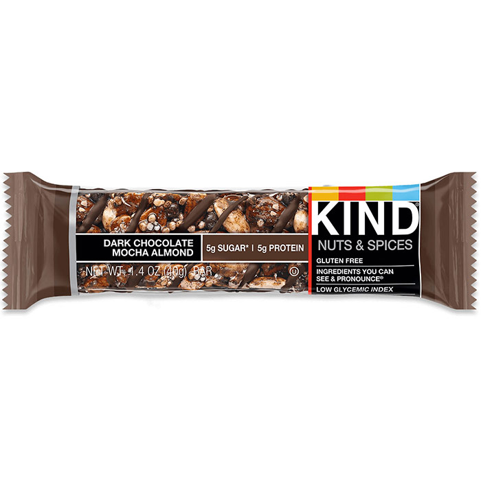 Dark Chocolate Mocha Almond Bar, 1.4 oz x 12 Bars, KIND Bars