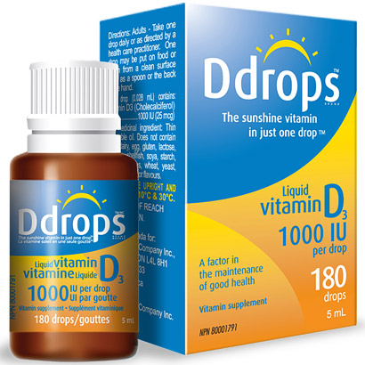 Ddrops Ddrops 1000 IU, Liquid Vitamin D3 Drops, 0.34 oz (10 ml)