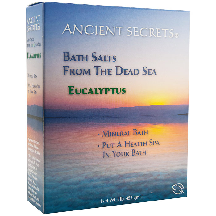 Dead Sea Bath Salts - Eucalyptus, 1 lb, Ancient Secrets