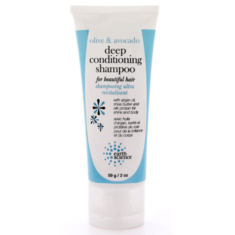 Deep Conditioning Shampoo, Olive & Avocado, 2 oz Travel Size, Earth Science