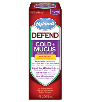 DEFEND Cold + Mucus Liquid Formula, 4 oz, Hylands