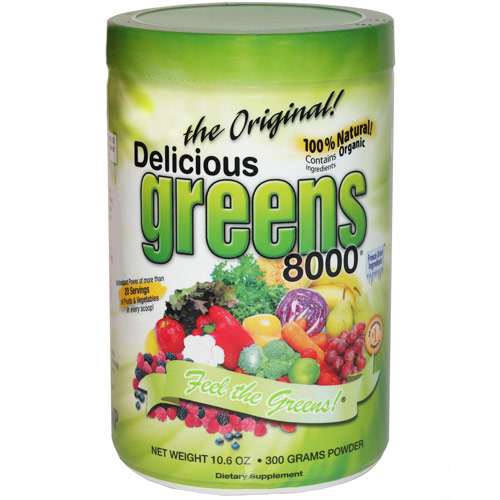 Delicious Greens 8000 Superfood Drink, Original Flavor, 10.6 oz, Greens World Inc.