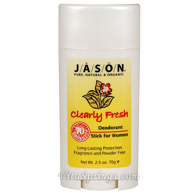 Jason Natural Deodorant For Women Stick Unscented 2.5 oz, Jason Natural