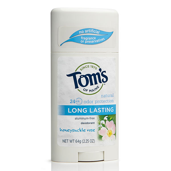 Long Lasting Deodorant Stick - Honeysuckle Rose, 2.25 oz, Toms of Maine