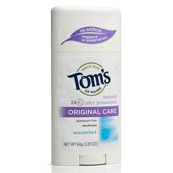 Original Care Deodorant Stick - Unscented, 2.25 oz, Toms of Maine