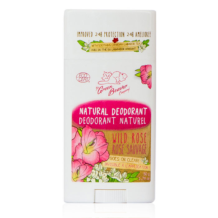 Deodorant Stick - Wild Rose, 1.76 oz, Green Beaver