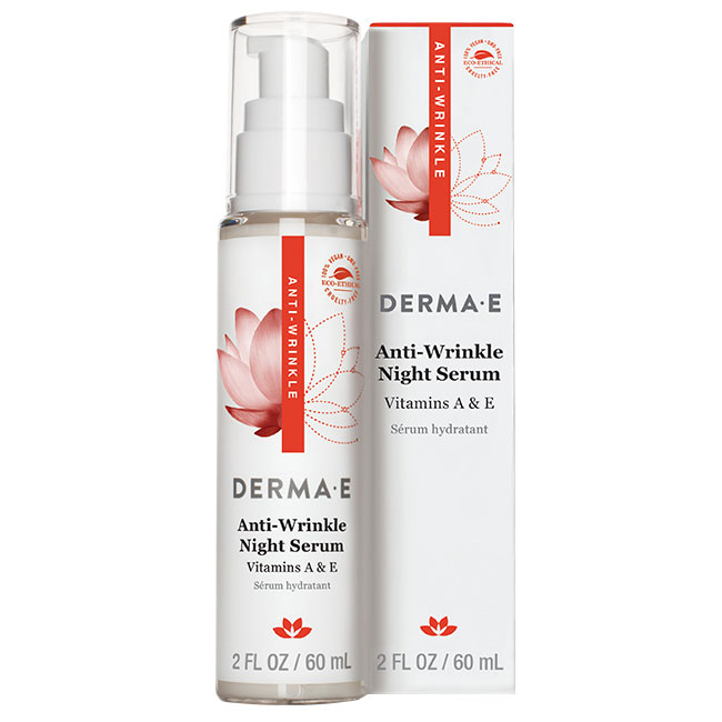 Derma E Anti-Wrinkle Night Serum with Vitamin A & E, 2 oz