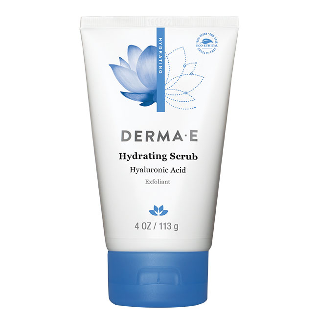 Derma E Hydrating Scrub with Hyaluronic Acid, Facial Exfoliant, 4 oz