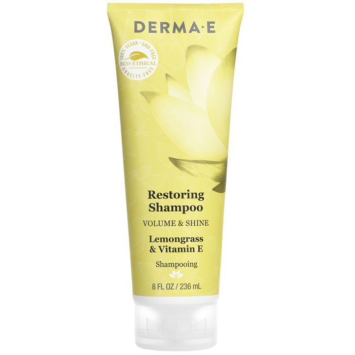 Derma E Restoring Shampoo, Silicone Free, Volume & Shine, 8 oz