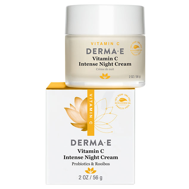 Derma E Vitamin C Intense Night Cream with Probiotics & Rooibos, 2 oz