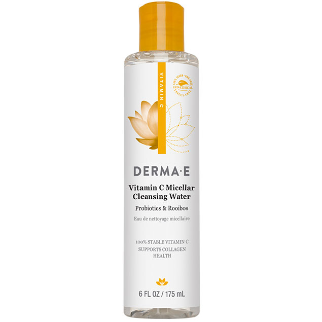 Derma E Vitamin C Micellar Cleansing Water, Facial Cleanser, 6 oz