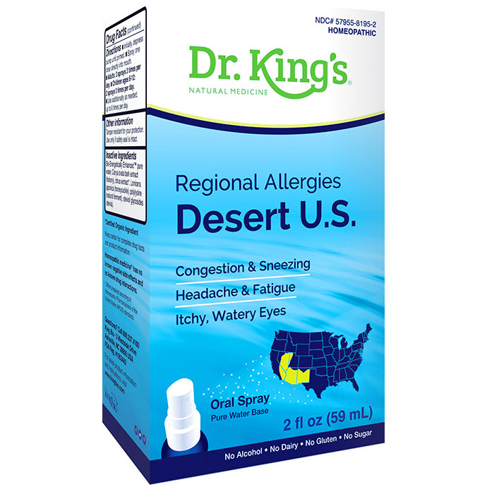 Regional Allergies - Desert U.S., 2 oz, Dr. Kings by King Bio
