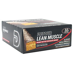 Detour Lean Muscle Whey Protein Bar, 3.2 oz x 12 Bars, Detour Bar