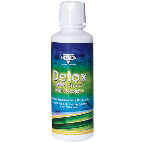 Detox MSM Liquid with Oxygen, 16 oz, Oxylife Products