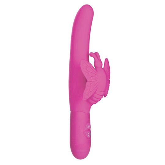 Posh 10-Function Silicone Fluttering Butterfly Vibrator - Pink, California Exotic Novelties