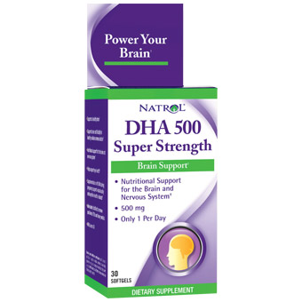 DHA 500 mg Super Strength, 30 Softgels, Natrol