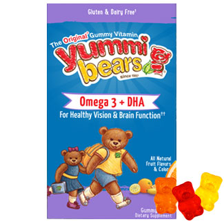 Yummi Bears DHA, 90 Gummy Bears, Hero Nutritionals