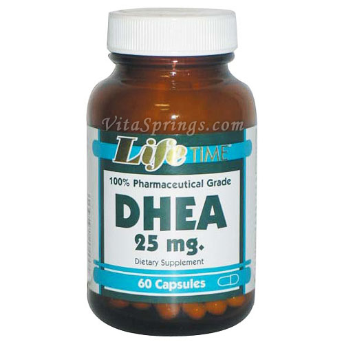DHEA 25 mg, 60 Capsules, LifeTime