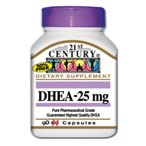DHEA 25 mg 90 Capsules, 21st Century Health Care