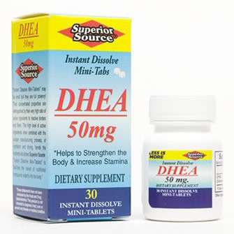 Superior Source DHEA 50 mg, 100 Instant Dissolve Tablets, Superior Source