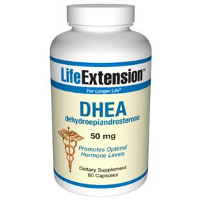 DHEA 50 mg (Dehydroepiandrosterone), 60 Capsules, Life Extension