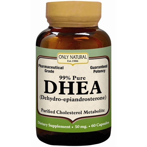 DHEA 99% Pure, 50 mg, 60 Capsules, Only Natural Inc.