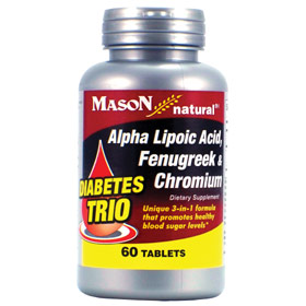 Diabetes Trio (Alpha Lipoic Acid, Fenugreek & Chromium), 60 Tablets, Mason Natural