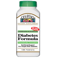 Diabetic Multiple Diabetes Formula 180 Tablets, 21st Century