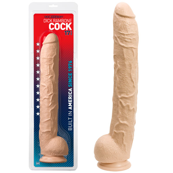 Dick Rambone Cock 17 Inch - White, Enormous Dong, Doc Johnson
