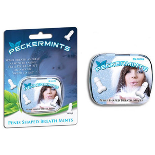 PeckerMints in Blister Card, Penis Shaped Breath Mints, Hott Products
