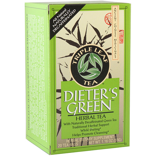 Dieters Green Herbal Tea, 20 Tea Bags x 6 Box, Triple Leaf Tea